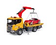 Scania Super 560R tow truck with a car - Bruder 3552