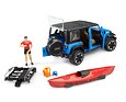 Jeep Wrangler Rubicon Unlimited s kajakem a kajakářem - Bruder 2529