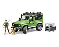 Land Rover Defender s figurkou myslivce a psa - Bruder 2587